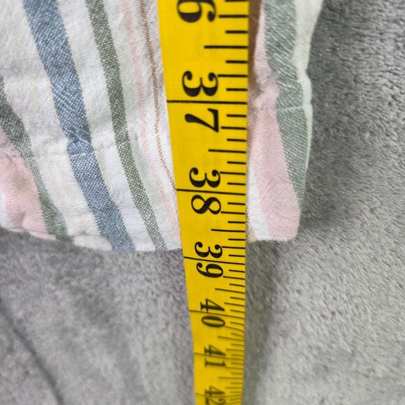 Womens Cato Multicolor Striped Linen Blend Pants Hi Rise Elastic Waist 14/16W - Picture 8 of 10
